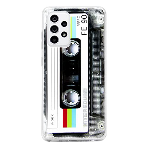 TNCYOLL Compatible with Samsung Galaxy A52, Slim Dual Cool Retro Cassette Music Shockproof Bumper Protective Soft Phone Cases Cover for Samsung Galaxy A52 4G & 5G 90s