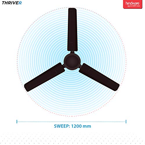 Hindware Snowcrest Thriver 1200mm Ceiling Fan (Umber Brown) - Image 4