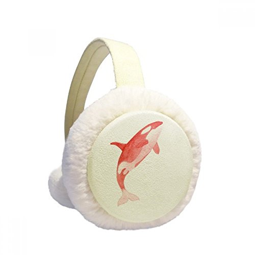 Orejeras de invierno plegables de felpa de la UICN con diseño de ballena