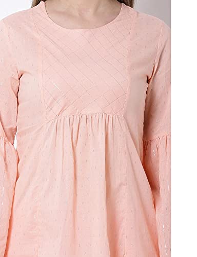 Image of Rangriti Pink Viscose Indie Top for Women