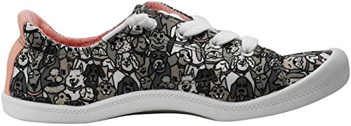 Image of Skechers BOBS Women's Beach Bingo-Woof Pack Sneaker, Taupe /Multi, 7.5 M US