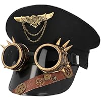 Boland - 54581 - Sombrero de piloto Steampunk con gafas de