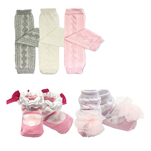 Bowbear Baby Argyle Leg Warmers and Mary Jane Socks, Ruffles and Dots