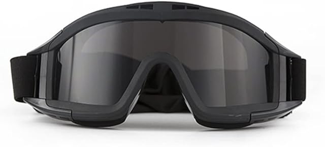 OrangeClub Airsoft Goggles, Military Alpha Ballistic Goggles Tactical Army Sunglasses Airsoft CS Paintball Glasses with 3 Interchangeable Lens, Protective Glasses for Men and Women in Running Cycling Skiing Fishing
