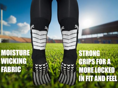 Athletic Crew Grip Socks, Non-Slip Technology, Sports and Workout Performance Socks2