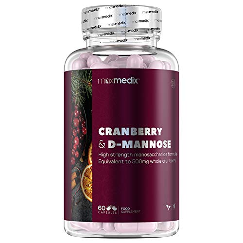 Cranberry & D Mannose pillen - Natuurlijke capsules tegen een blaasontsteking - 1000 mg D-Mannose en 500 mg Cranberry per portie - met Vitamine C - 60 Vegan Capsules voor 1 maand