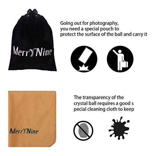 MerryNine 80mm K9 Crystal Ball with Metallic Stand