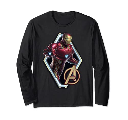 Marvel Avengers Endgame Iron Man Logo Manga Larga