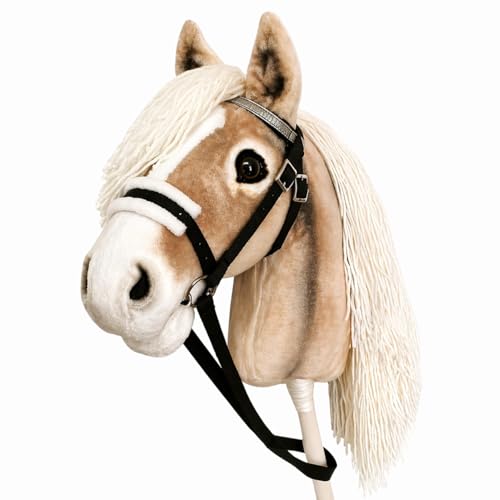 Windy Mane Steckenpferd Haflinger - Hobby Horse A3 für Kinder Abnehmbare Trense & Lange Mähne