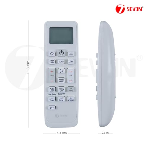 Image of 7SEVEN Compatible with Samsung AC Remote Control DB93-11489L Model 90B Suitable for Split and Window 1 1.5 2 Ton Air Conditioner - Match Each Keys Exactly to Replicate Genuine Remote Function