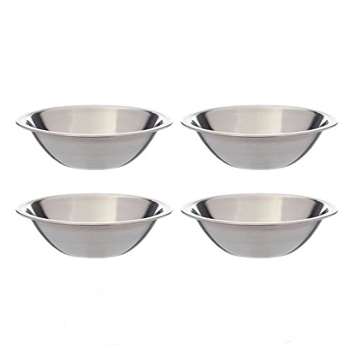 Set de 4 tazones de acero inoxidable de 6.5 pulgadas miniatura 1