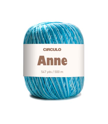 Image of CIRCULO Anne Yarn for Crocheting & Knitting, 100% Mercerized Brazilian Virgin Cotton, Soft Fingering Weight, 547 Yds, 5.19 Oz - Color 9113 Fall