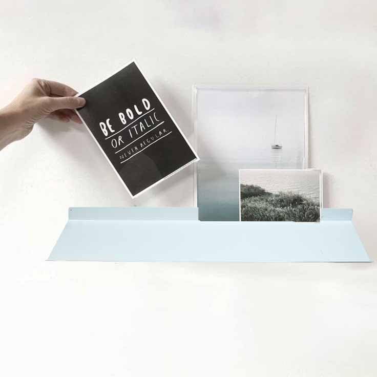 Image of Spillbox Metal Floating Shelf | Wall Mounted | Invisible Mounting | Decorative | Living Room & Kitchen Organizer | Stand & Holder for Wi-fi Camera | Multipurpose (White, Large)