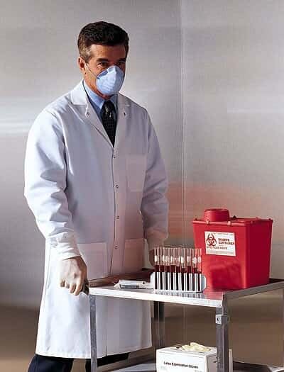 VF Workwear Cuffed Unisex Lab Coat, Large, (42.5-46)