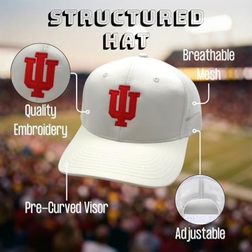 Gorra trucker blanca malla con logo equipo Indiana miniatura 6
