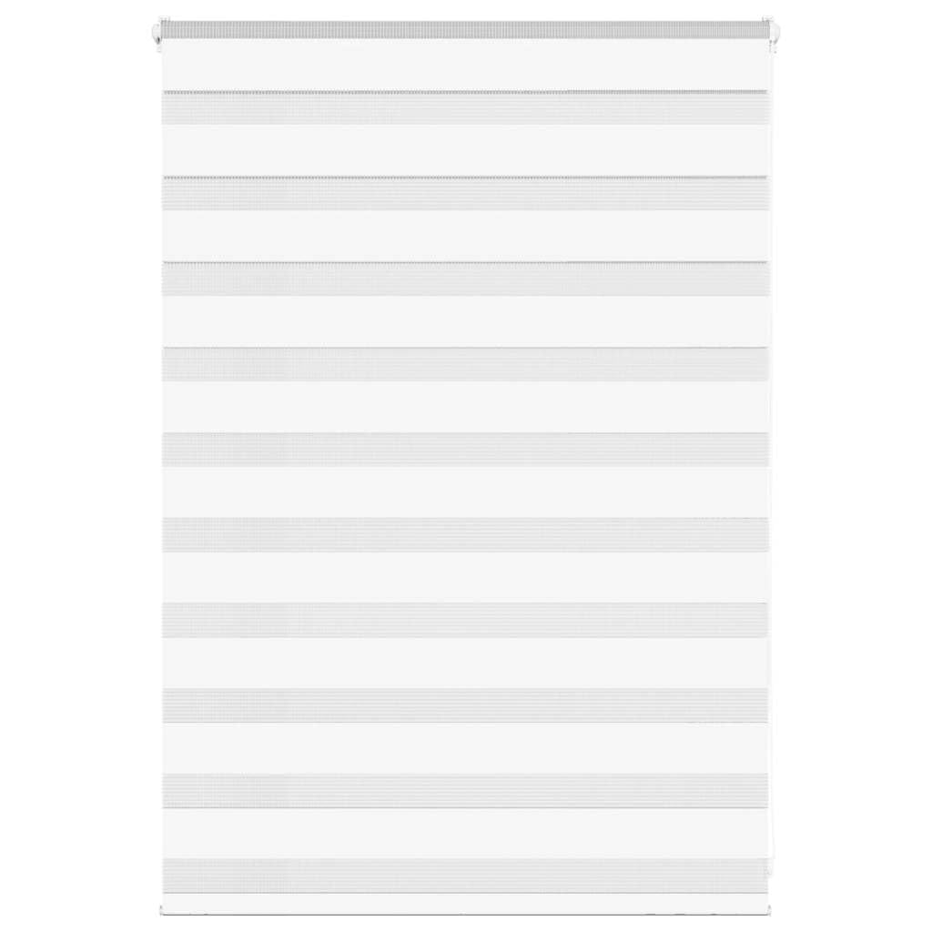 vidaXL Zebra Blind White 115x100 cm Fabric Width 110.9 cm Polyester, zebra roller blind, dual roller blind, zebra blind for window