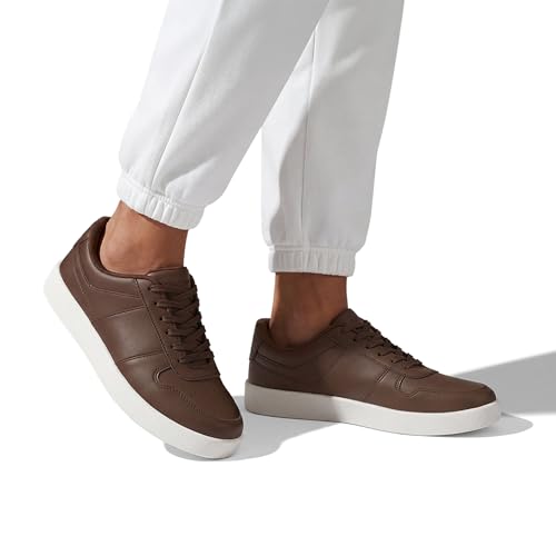 Image of Neeman's Men's Mono Court Sneakers | Lightweight Synthetic Casual Shoes with Cushioned EVA Sole | Flexible Walking & Everyday Comfort Sneakers