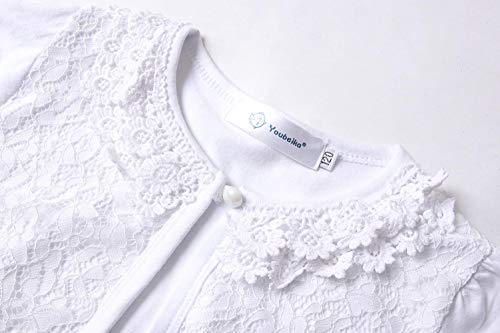 SMILING PINKER Little Girls Bolero Short Sleeve Cap Lace Top3