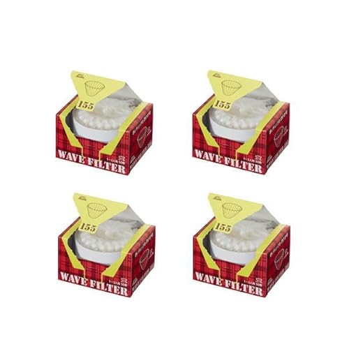 【4箱セット】 KWF-155 (50P) カリタ ウェーブドリッパー専用ロシ1〜2人用 #22227 コーヒーフィルター ペーパー 4個セット計200枚