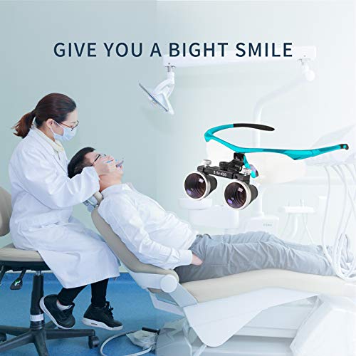 Image of Dental Binocular Loupes 3.5 x 429mm Magnifier (Blue)