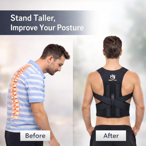 Image of Posture Corrector Belt For Men And Women Breathable Neoprene Back Support Belt Adjustable Back Straight Belt Shoulder And Clavicle Support For Daily Posture Correction