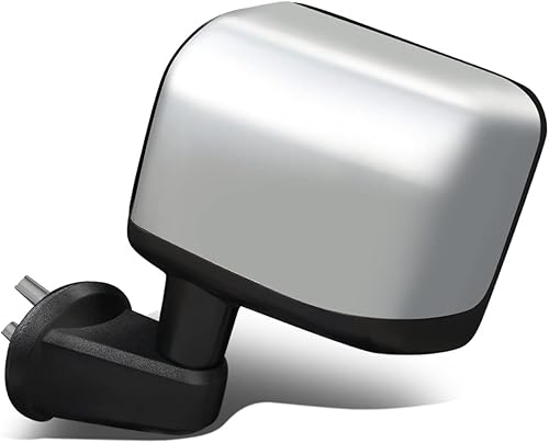 Miniatura 2 de DNA Motoring OEM-MR-CH1320391 - Espejo retrovisor plegable con calefacción, cubierta cromada, ajuste de potencia, compatible con Wrangler JK