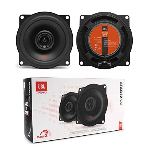 2 Altavoces Compatible con JBL STAGE2 524 coaxial de 2 vías 5,25" 13,00 cm 130 mm 35 vatios rms y 210 vatios máx 4 ohmios 90 db spl Coche, por par