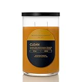 Manly Indulgence Clean Scented Jar Candle, Contemporary Collection, 2 Wick, Goldenrod, 22 oz - Up to 120 Hours Burn