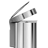 simplehuman 45 Liter / 12 Gallon Semi-Round Automatic Sensor Trash Can, Brushed Stainless Steel