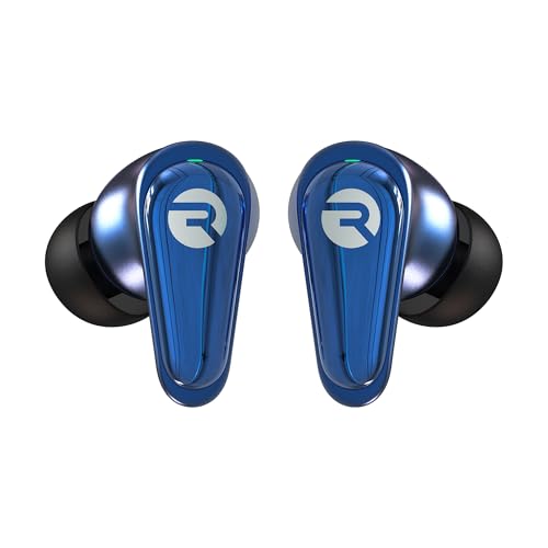 Image of Raycon Pro Earbuds Wireless Bluetooth + 6 Microphones with Hybrid Active Noise Canceling, Sweat & Water-Resistant Earphones, Premium Wireless Ear Buds Bluetooth 40 Hours Playtime (Blue)
