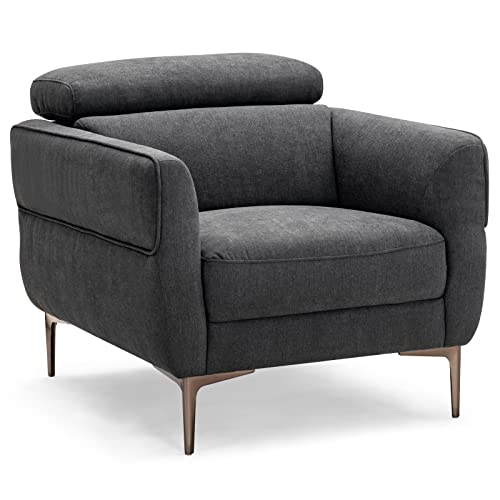 Sillón Plegable Tela Gris miniatura 1