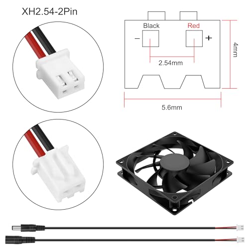 Cable DC5521 a XH2.54 de 2 pines de corriente continua para routers y luces LED 4