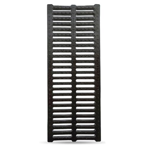 Canaleta Desague con Rejilla Rejilla de Drenaje Lineal de Plástico para Zanjas, Cubierta de Drenaje Exterior Resistente para Patio, Garaje, Jardín, Terraza, Filtros de Agua de Lluvia Estrechos para Bl