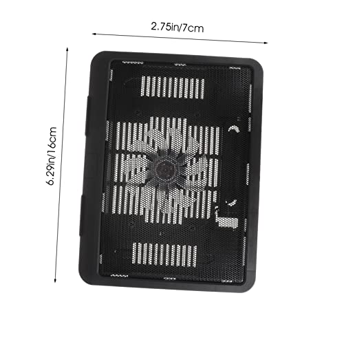 Base para laptop ventilada con ventilador negro miniatura 2