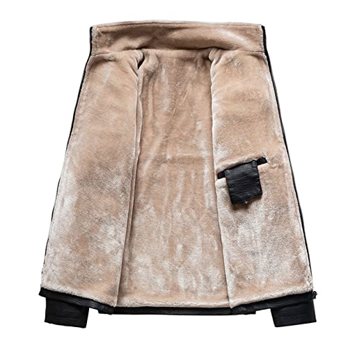 Chaqueta de cuero sintético gruesa para hombre miniatura 3