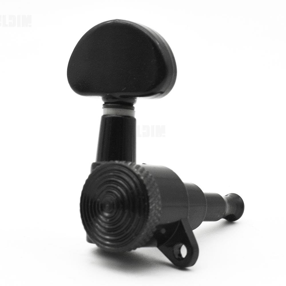 Guitar Part for 1 Set of Electric Guitar Threaded Sleeve Black Lock String Guitar Tuner Tuning Key Nail (Color:4R2L)