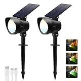 ALUSSO LIGHTING Solar Spot Lights Outdoor, 54 LEDs IP65 Waterproof Dusk-to-Dawn Solar Landscape Spot