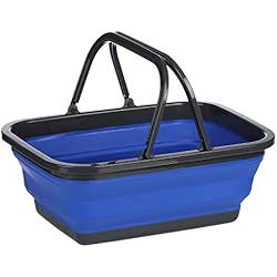 Silicon Para Fregadero com-four® Cesta de Compras Plegable de Silicona - Caja de Transporte - Caja Plegable - Cesta de Camping la selección de Colores varía (Altura: 15 cm - 1 Pieza)