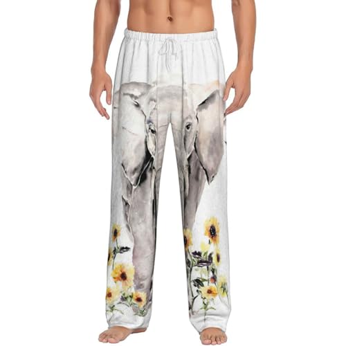 Pantalon pyjama polaire homme éléphant pour des soirées d'hiver cocooning