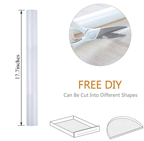 Shelf Liner Non Adhesive Drawer Liner Waterproof Cabinet Liner For Kitchen, Drawers, Shelves, Storage And Desks, Clear 17.7"×59" #TOP3