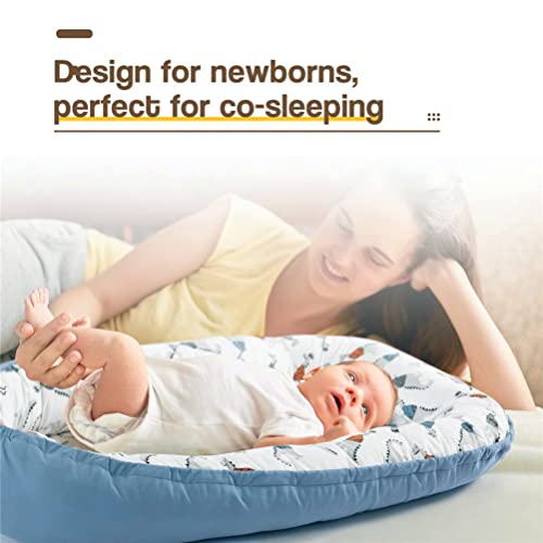 Baby Lounger Baby Nest Lounger Seat Sleeping Bed For Newborn Nest Co Sleeping Bed Machine Washable,Dinosaur #TOP2