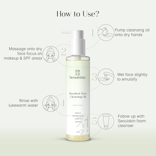 Image of SeoulSkin Heartleaf Double Cleansing Combo | Cleansing Oil 150ml + Pore Deep Cleansing Foam 100ml | Korean Face Wash for Men & Women | Removes Makeup, SPF & Excess Oil | BHA, Niacinamide, Hyaluronic Acid | For Oily, Acne-Prone Skin
