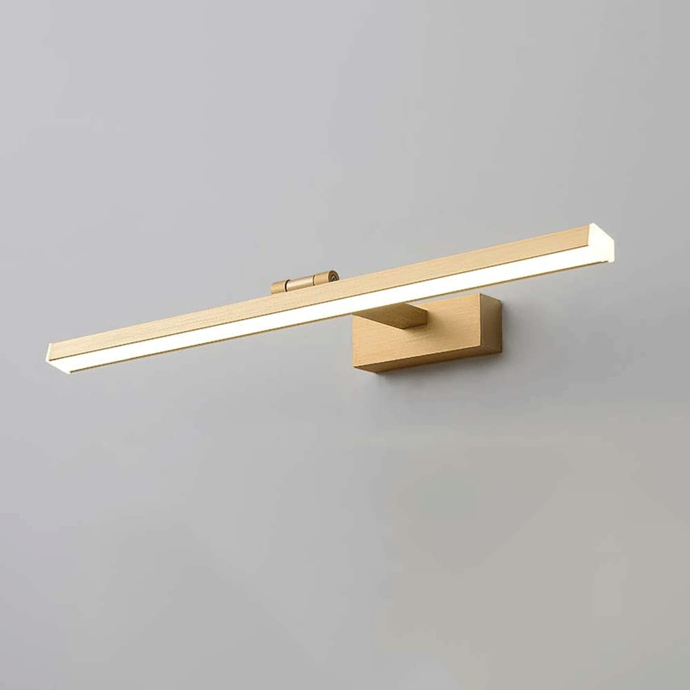 Lampada da specchio da trucco in alluminio, lampada da bagno lineare, lampade frontali a specchio a strisce, applique da parete, illuminazione a LED for display e illuminazione(Brushed Gold