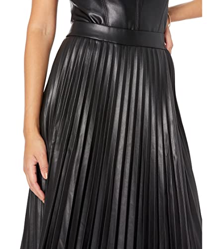 BCBGMAXAZRIA Women's Fit and Flare Asymmetrical Pleat Skirt3