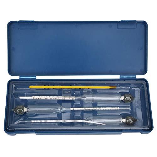 Alkohol-Hydrometer, professionelles handgehaltenes Alkohol-Hydrometer-Messgerät Tester-Messwerkzeug mit Thermometer