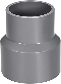 sourcing map PVC DWV Reducing Coupling Schedule 40 Gray 50mm x 63mm Socket Gray