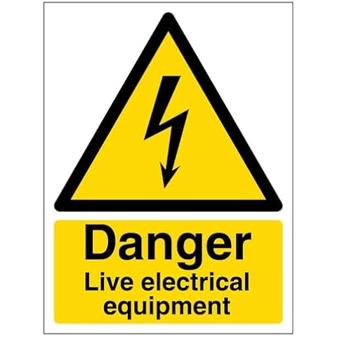 V Safety Danger Live Electrical Equipment Sign Cover