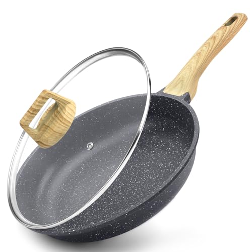 GiPP Sartén Antiadherente de Cerámica con Tapa，Sartenes para freír Saludable y No...