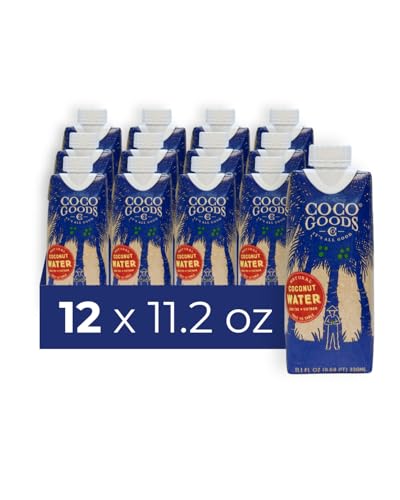 CocoGoodsCo Single-Origin 100% Natural Coconut Water (11.2 fl oz)