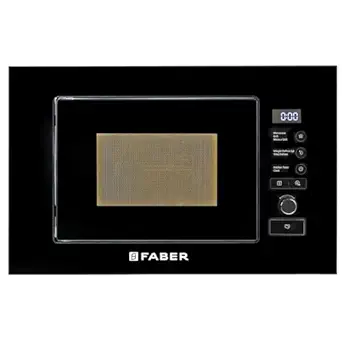 Faber 20L Built-In Black Finish Microwave Oven with Touch Control | Auto Cook Menus & Auto Power Off Protection | Grill, Convection, Defrost & Combination Cooking | 1 Yr Warranty | FBIMWO 20 L SG BK